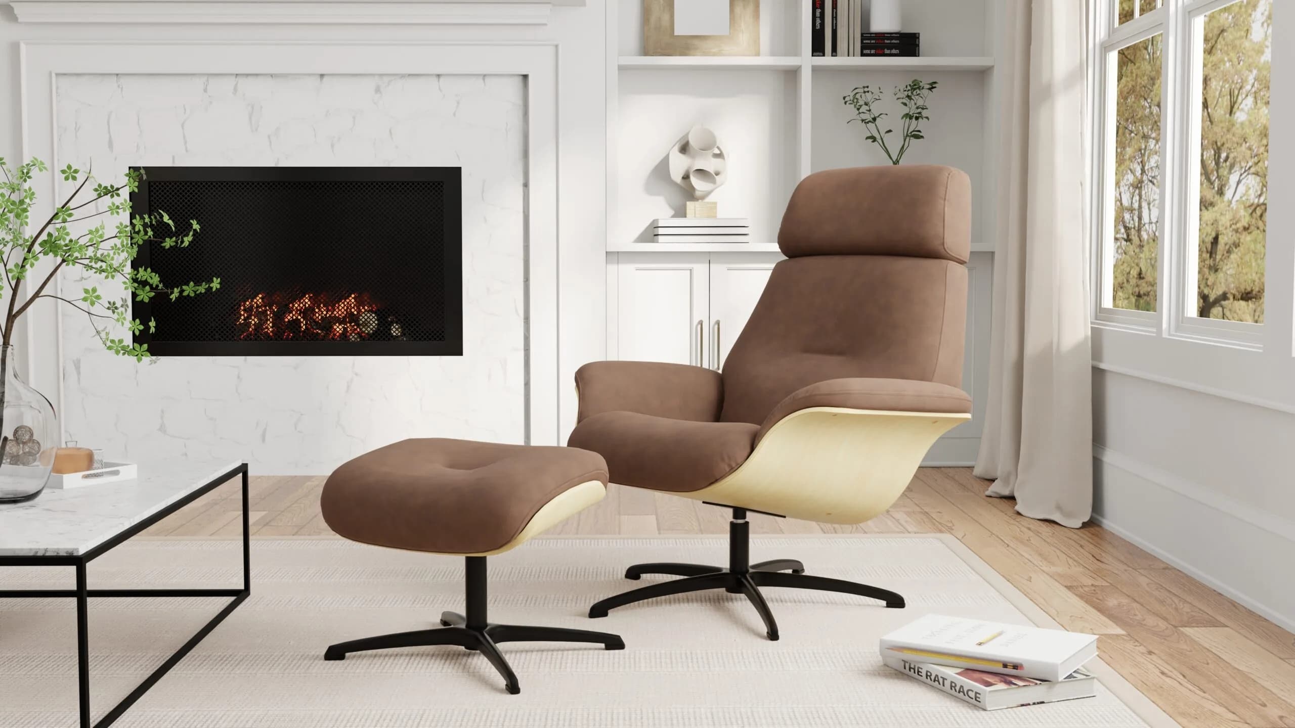 Falcon Chair and Footstool